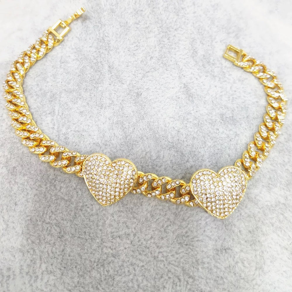 Cuban Link Heart Shape Anklet