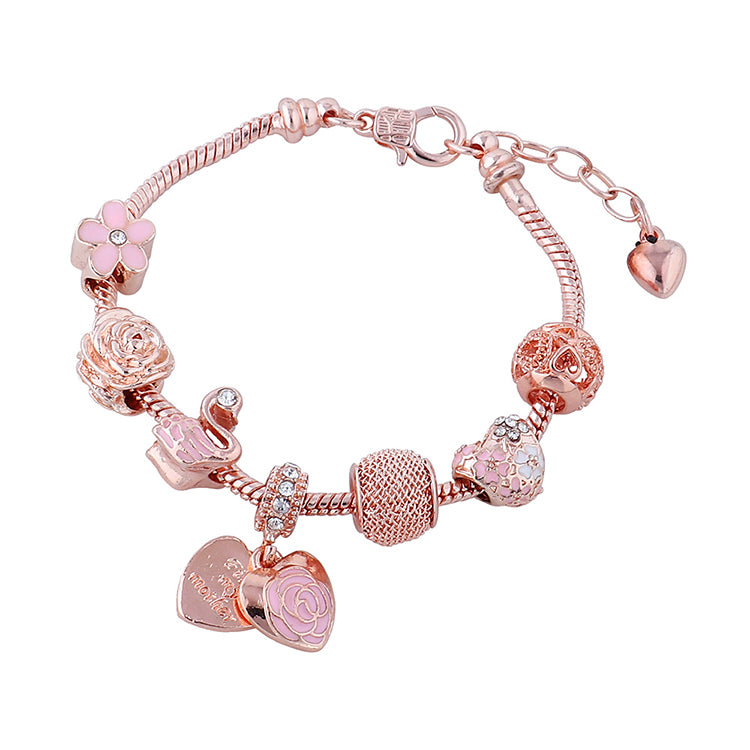 ROSE GOLD CHARM BRACELET WHOLESALE