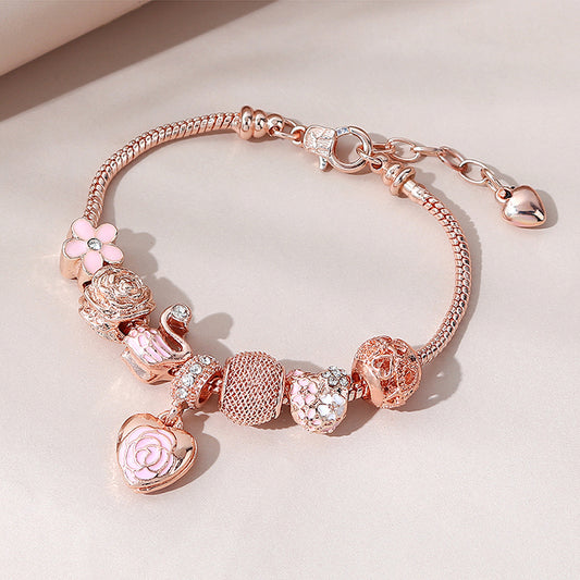 Rose Gold Charm Bracelet