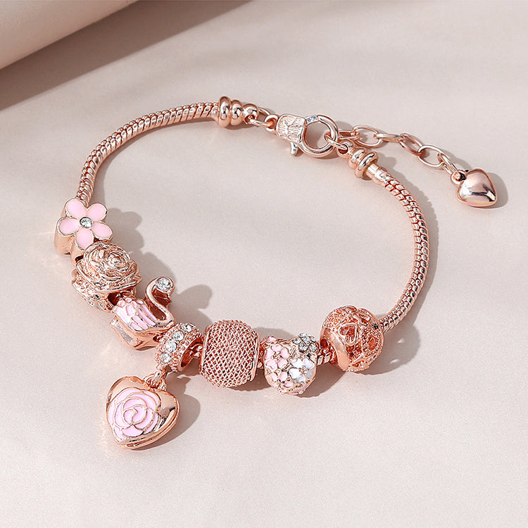 ROSE GOLD CHARM BRACELET WHOLESALE